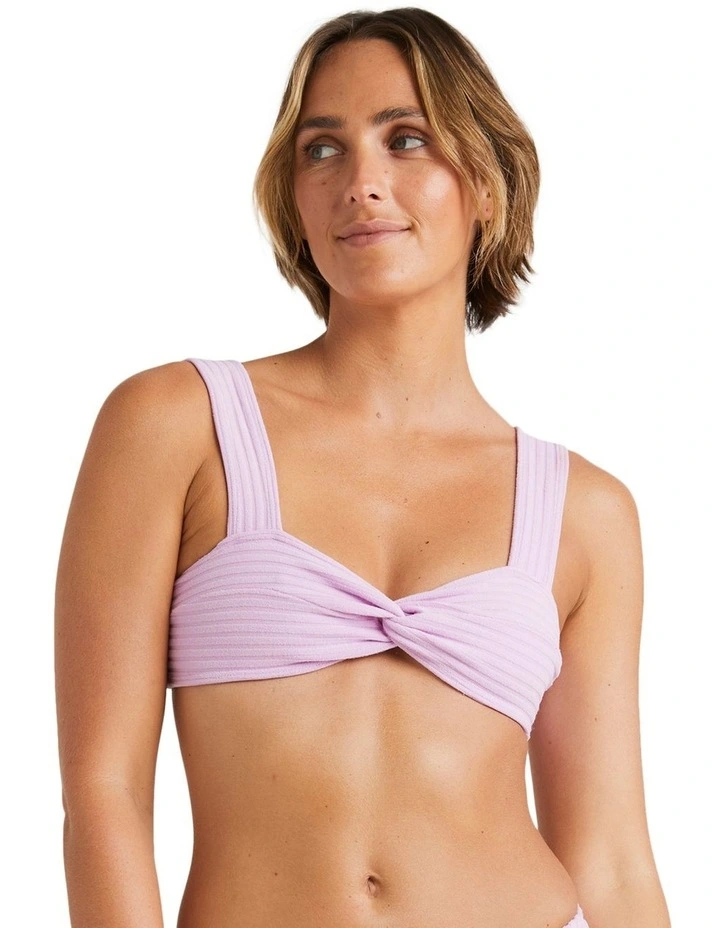 Terry Rib Kali Bralette in Purple image 1