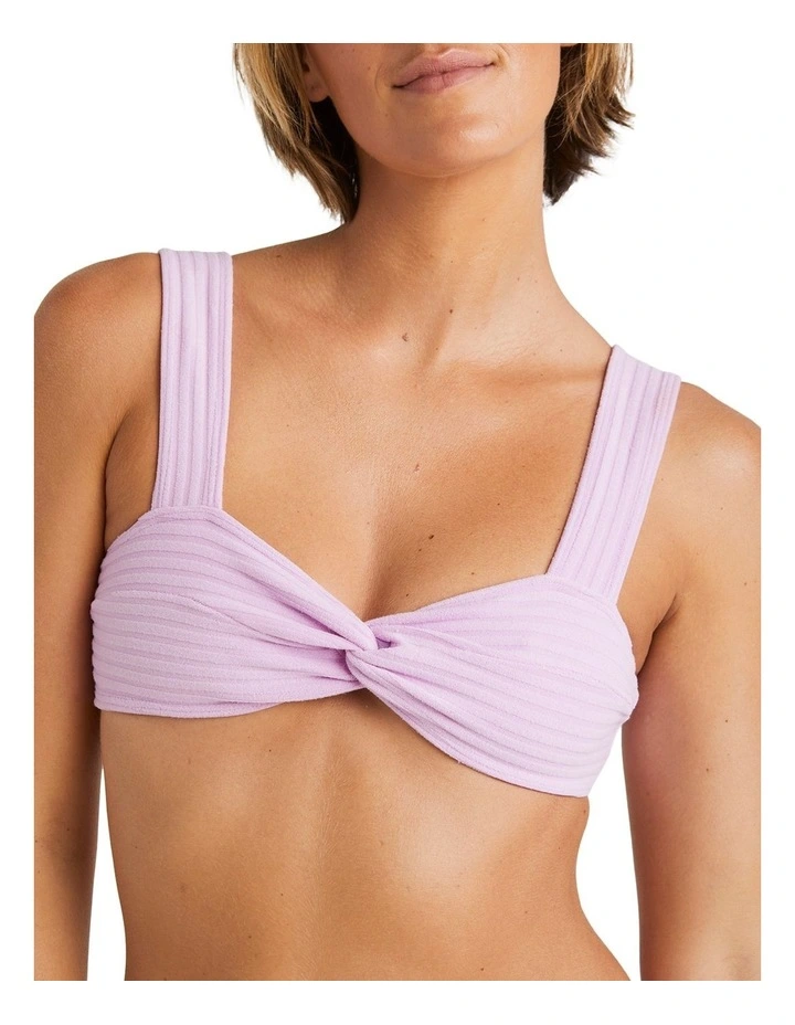 Terry Rib Kali Bralette in Purple image 4