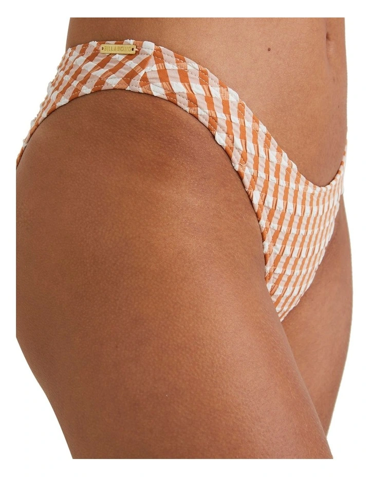 Wave Check Hike Bikini Bottom in Caramel image 4