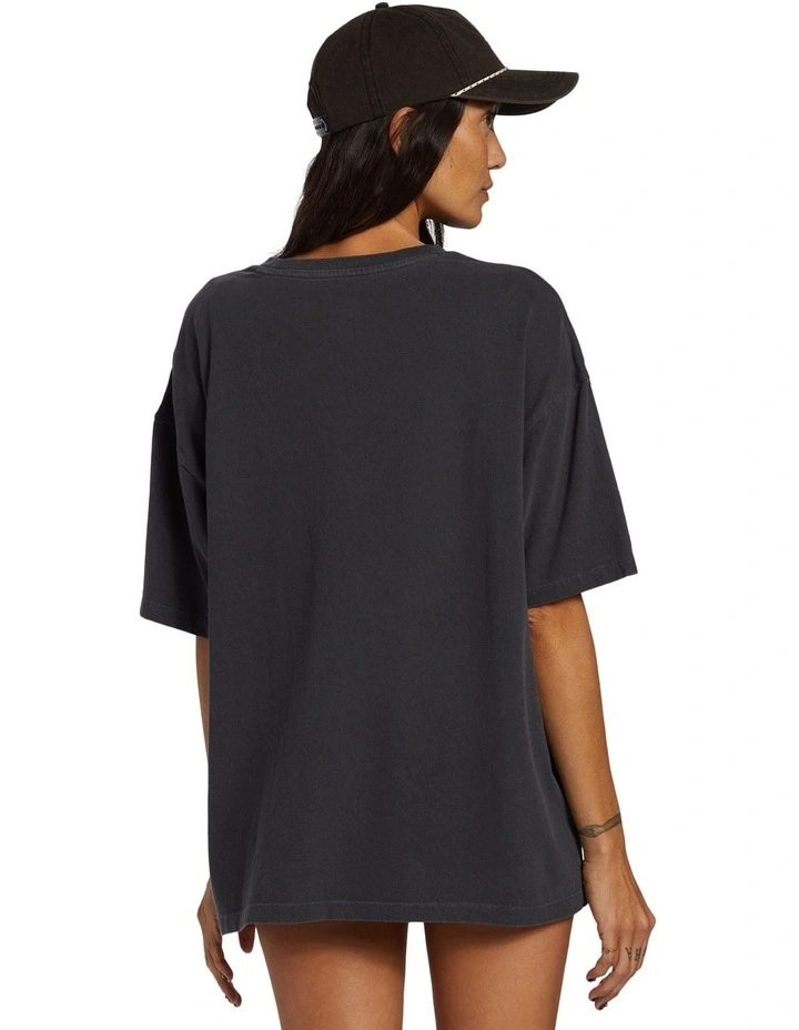 True Boy Coral Gardener T-shirt in Black Sands image 2