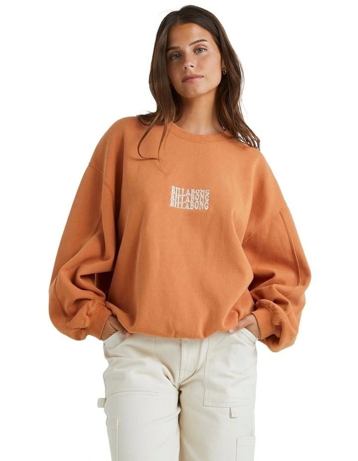 Surf High Kendall Crew Jumper in Dried Mango image 1