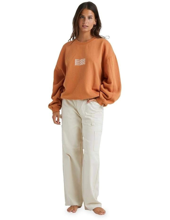 Surf High Kendall Crew Jumper in Dried Mango image 5