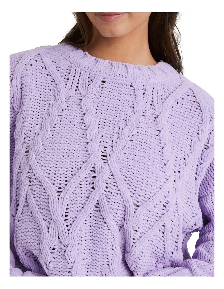 Only Mine Crew Neck Sweater in Peaceful Lilac image 4