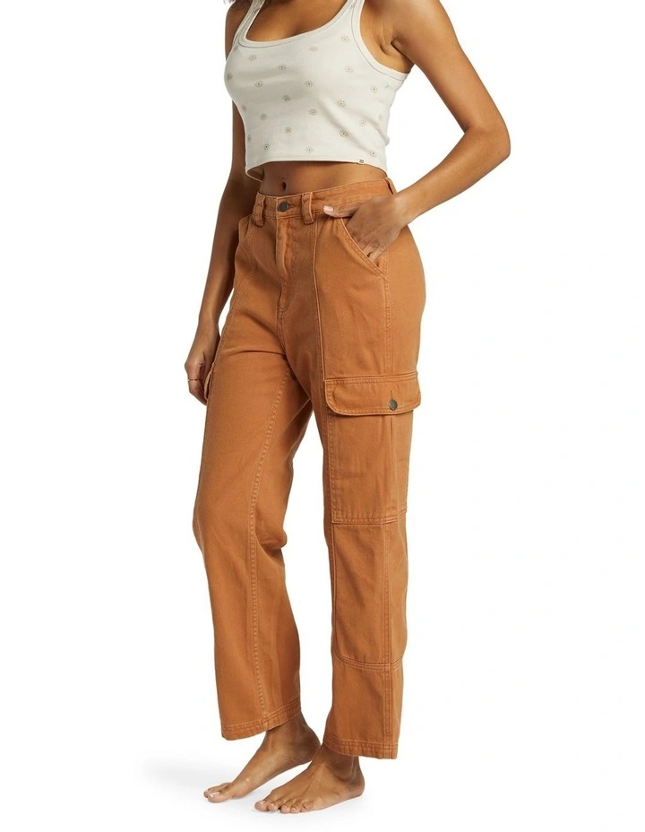 Wall To Wall Denim Pants in Brown image 3