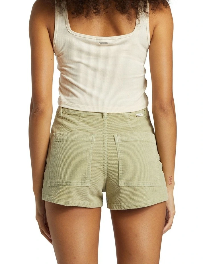 Free Fall Cord Shorts in Green image 2