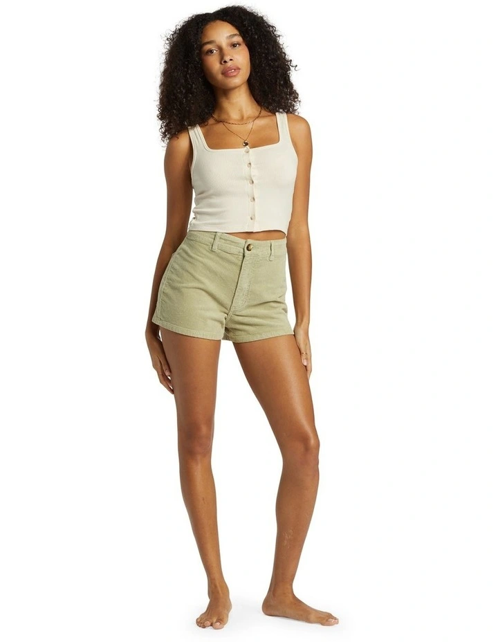 Free Fall Cord Shorts in Green image 5