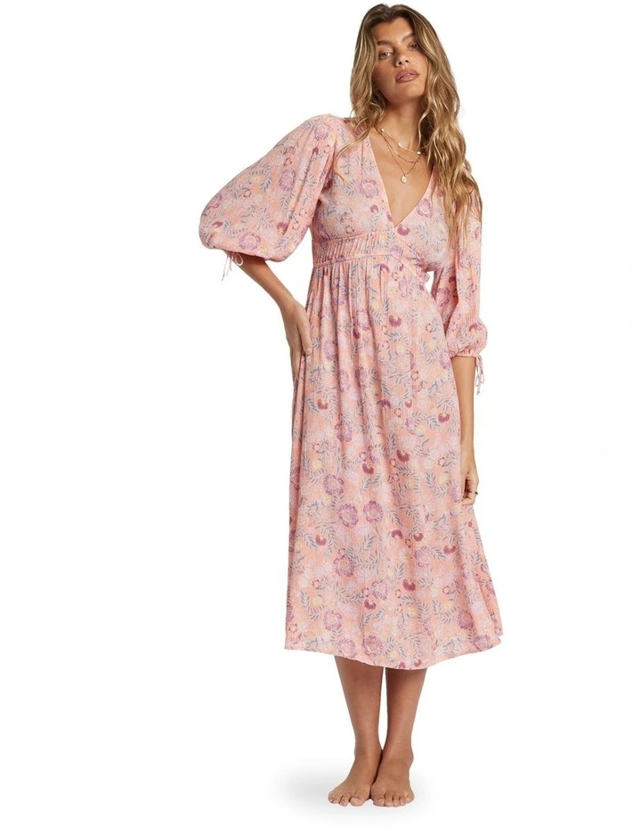 Paradise Sky Midi Dress in Pink image 1