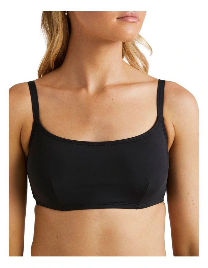 Sol Searcher Mia Bralette Bikini Top in Black image 4