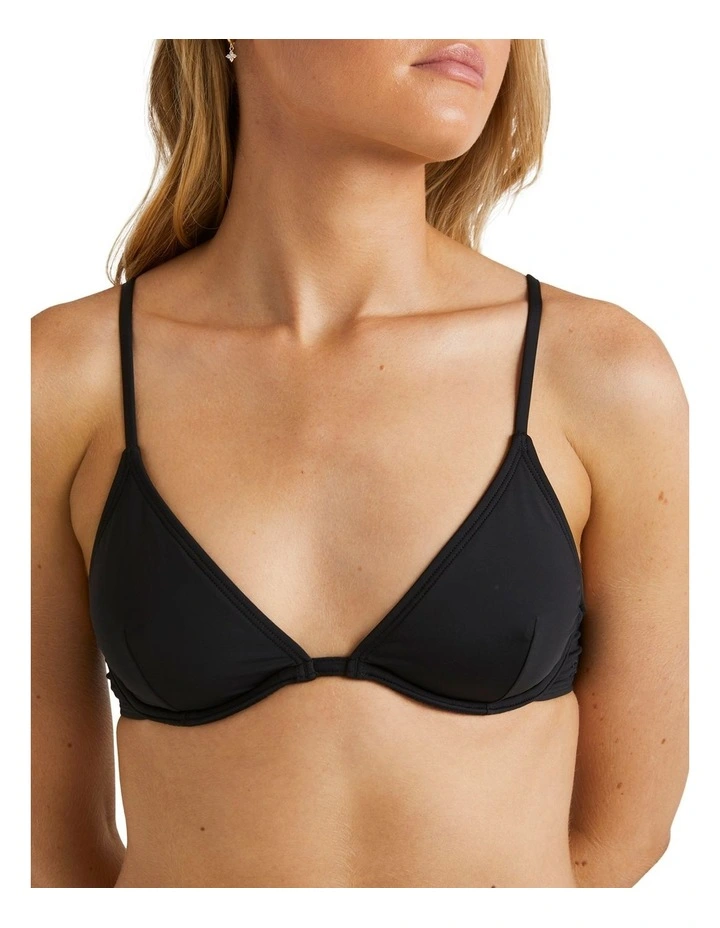 Sol Searcher Reese Underwire Bikini Top in Black image 4