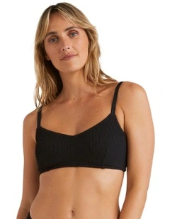 Summer High Lila Bralette Bikini Top in Black