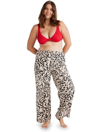 Sunny Daze Elastic Waist Pants White