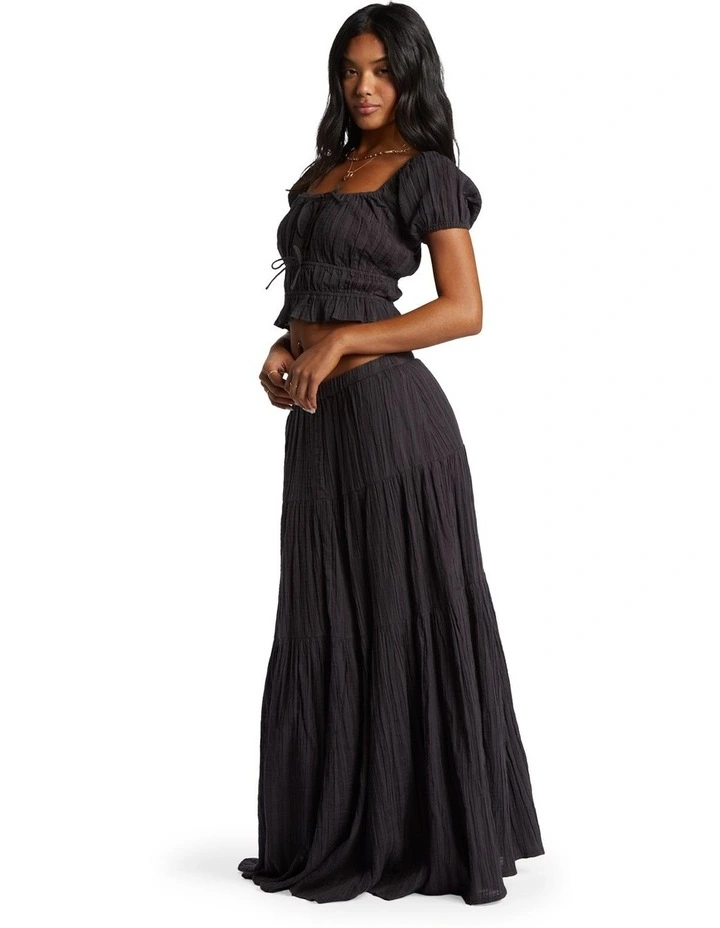 Ditsy Dreams Skirt in Black image 3