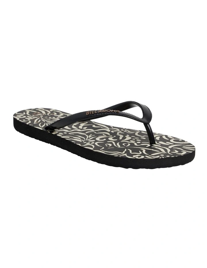 La Isla Thongs in Black image 1
