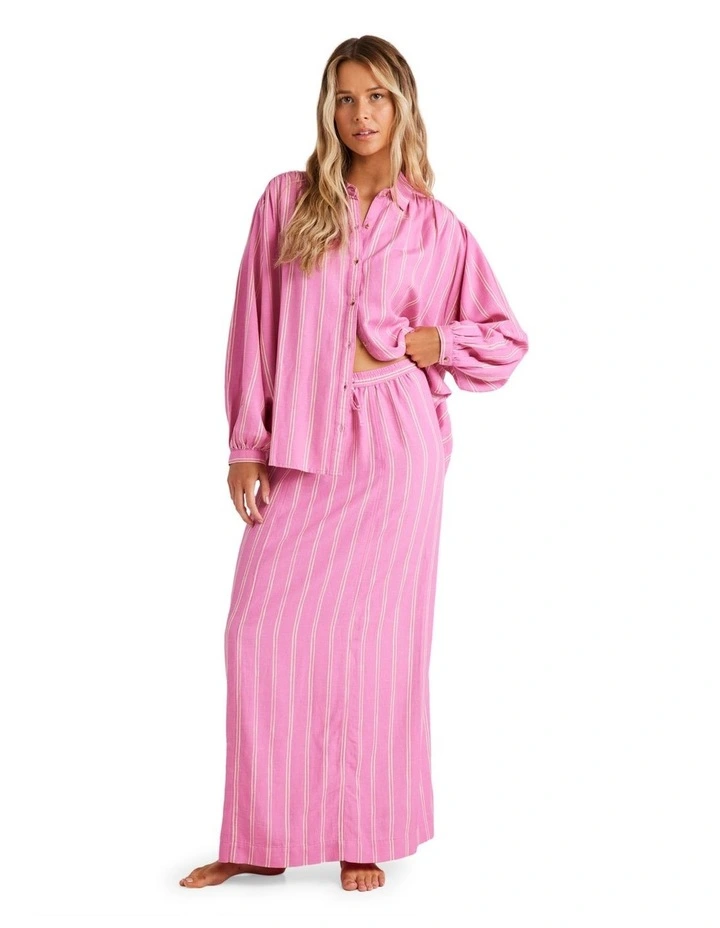 Amor Stripe Shirt in Pink image 2