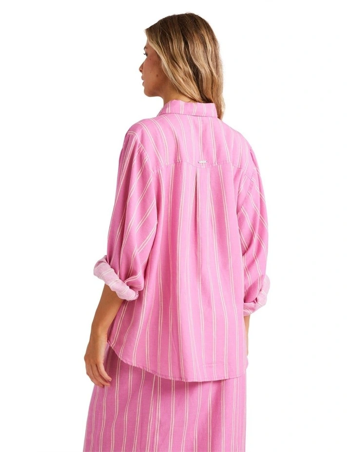 Amor Stripe Shirt in Pink image 3