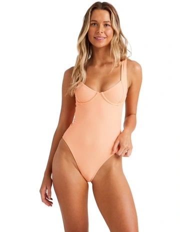 Tanlines Chloe One Piece in Peach Tart