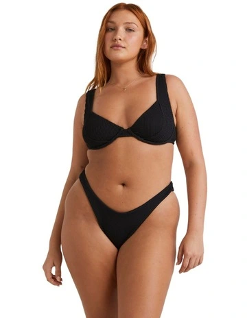 Summer High Chloe Bra Bikini Top in Black Sands