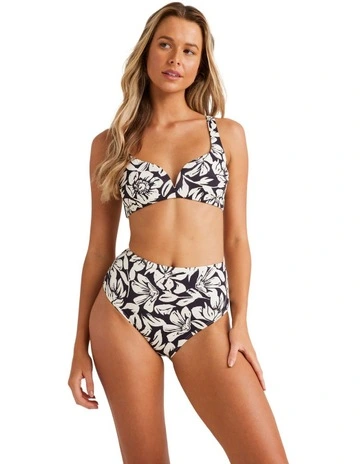 Hi Times Hi Retro Bikini Bottom in Black Sands