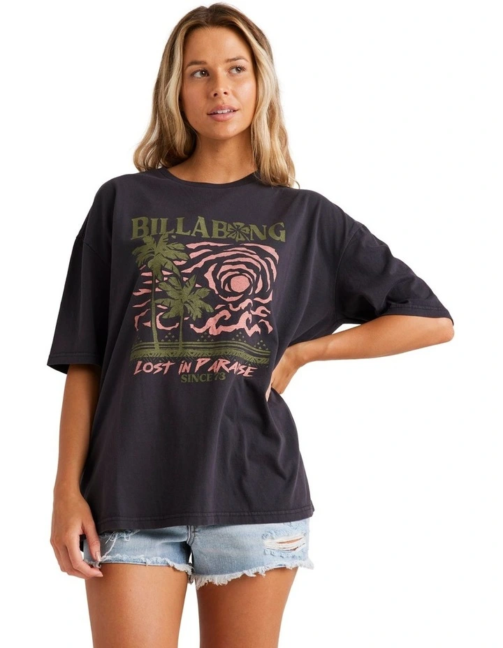 Spiral Sun Short Sleeve T-shirt in Black image 1