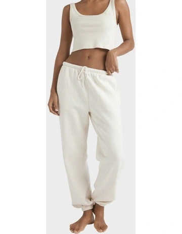 Wave Essentials Track Pants in Snow Marle