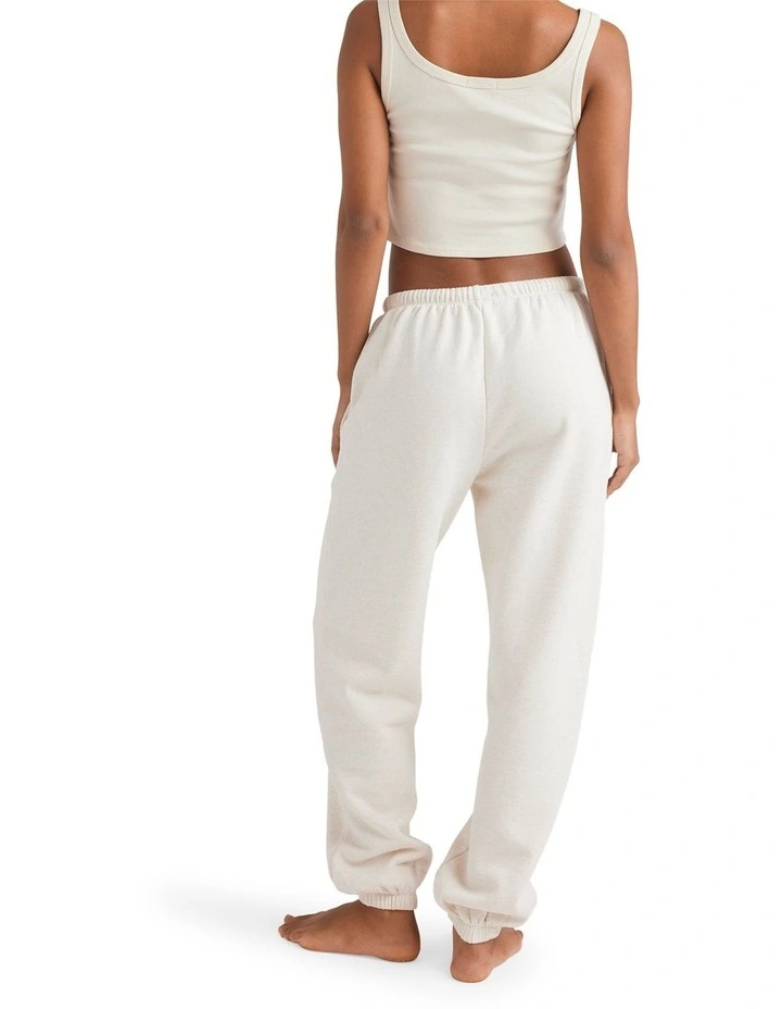 Wave Essentials Track Pants in Snow Marle image 2