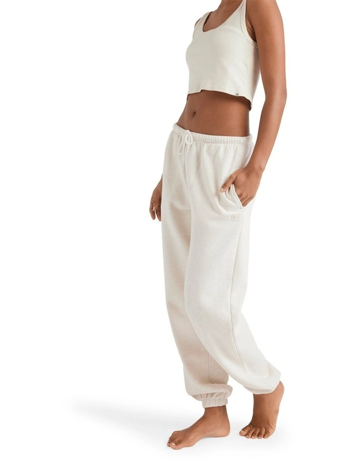 Wave Essentials Track Pants in Snow Marle image 3