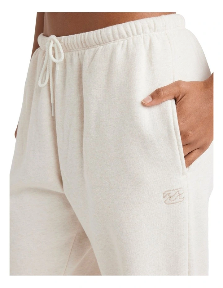 Wave Essentials Track Pants in Snow Marle image 4