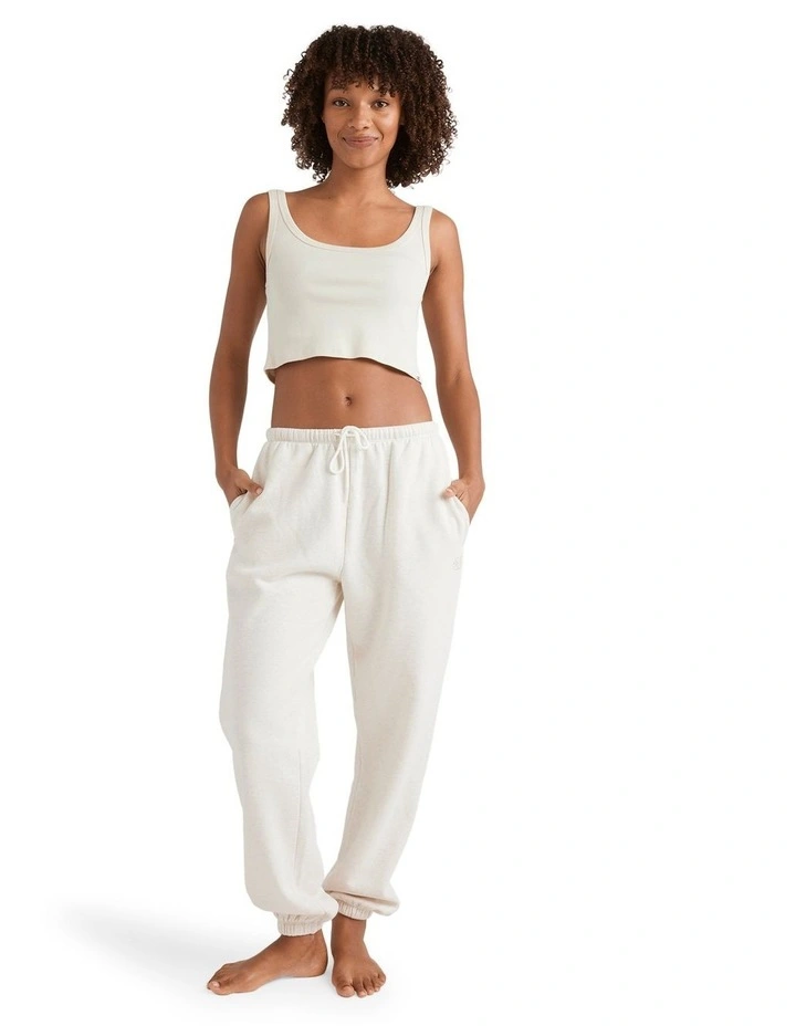 Wave Essentials Track Pants in Snow Marle image 5