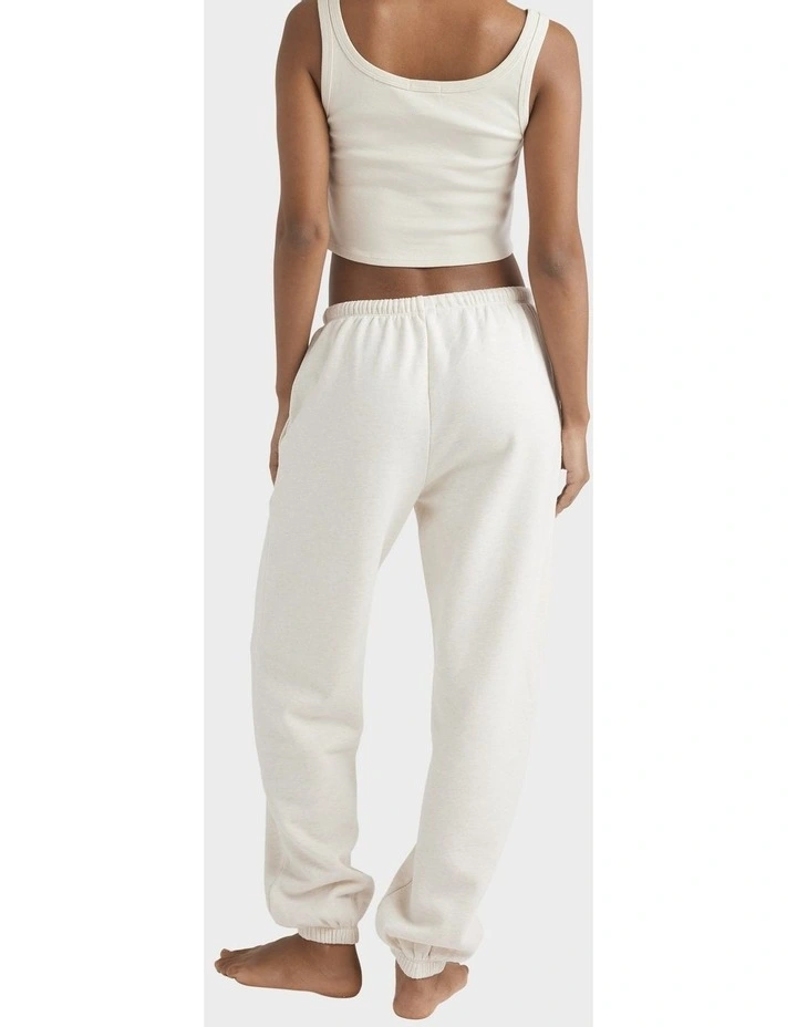 Wave Essentials Track Pants in Snow Marle image 2