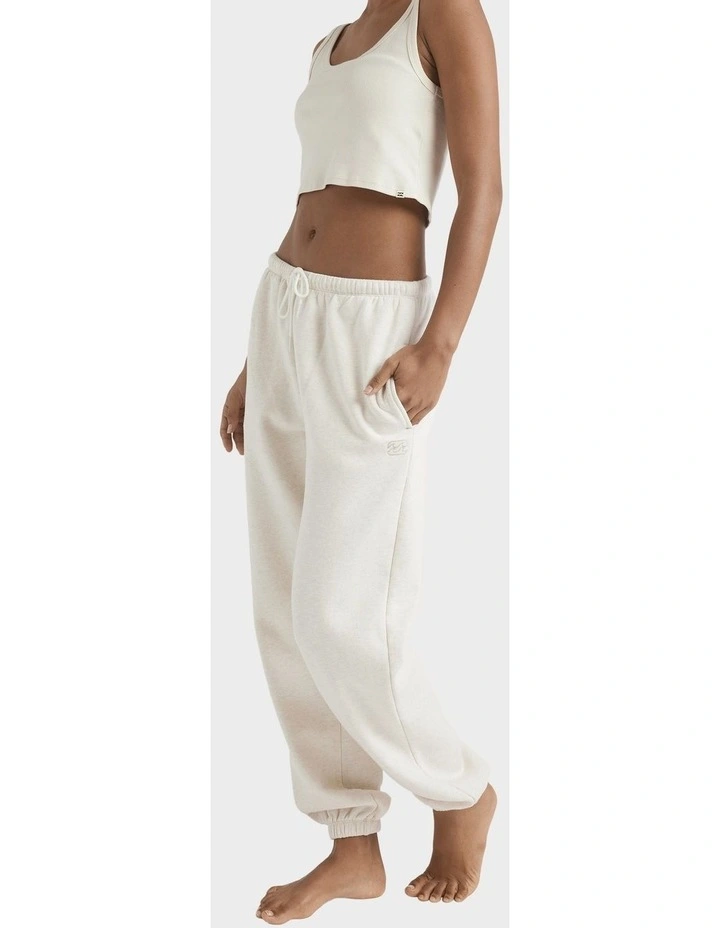 Wave Essentials Track Pants in Snow Marle image 3