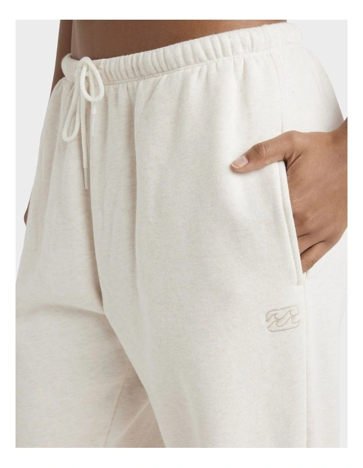 Wave Essentials Track Pants in Snow Marle image 4