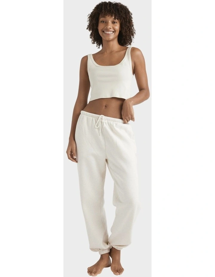 Wave Essentials Track Pants in Snow Marle image 5