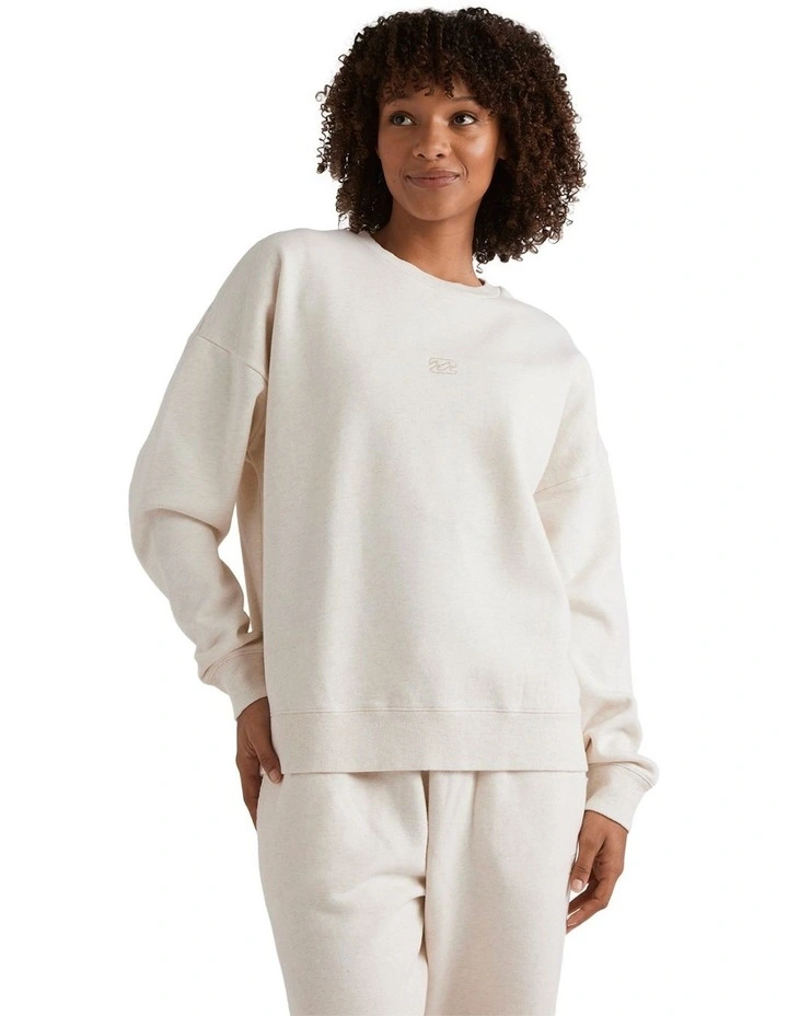 Wave Essential Crew Neck Jumper Snow Marle image 1