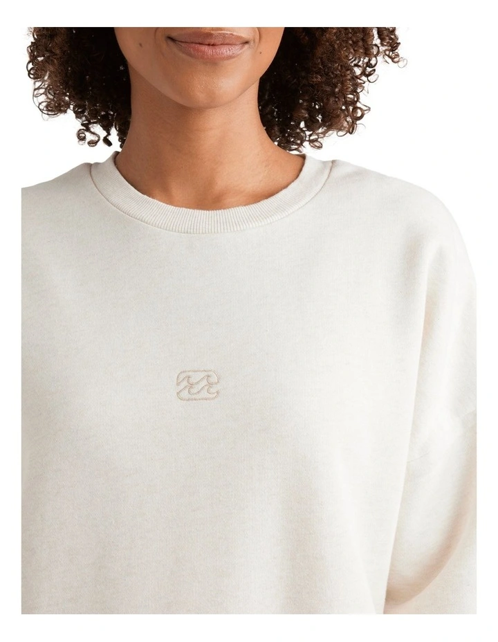 Wave Essential Crew Neck Jumper Snow Marle image 4