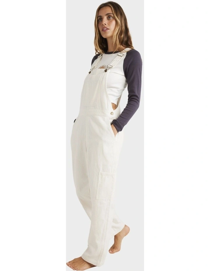 Leia Cord Overalls in Salt Crystal image 3