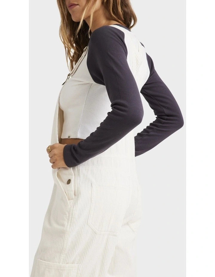 Leia Cord Overalls in Salt Crystal image 4