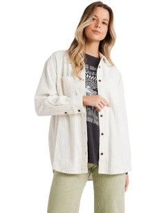 So Stoked Long Sleeve Shirt in Salt Crystal