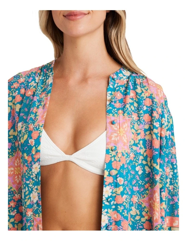 Sunrise Coast Button Down Long Sleeve Shirt in Multi image 4