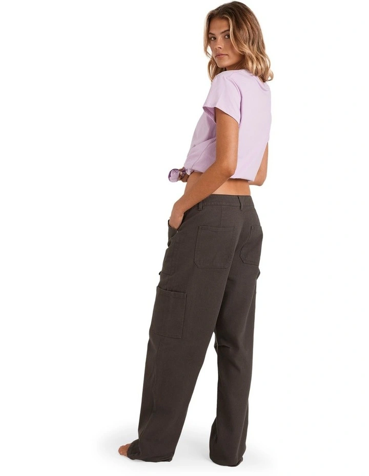 Leia Denim Pants in Off Black image 2