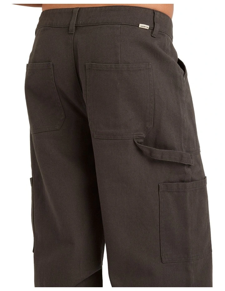 Leia Denim Pants in Off Black image 4