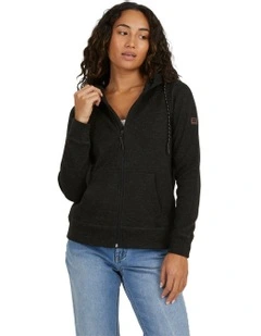 Boundary Zip Up Hoodie Black Heather