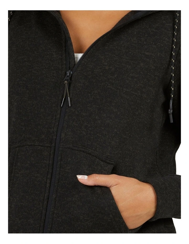 Boundary Zip Up Hoodie Black Heather image 4