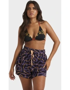 Otis Mangrove Elastic Waist Shorts Black