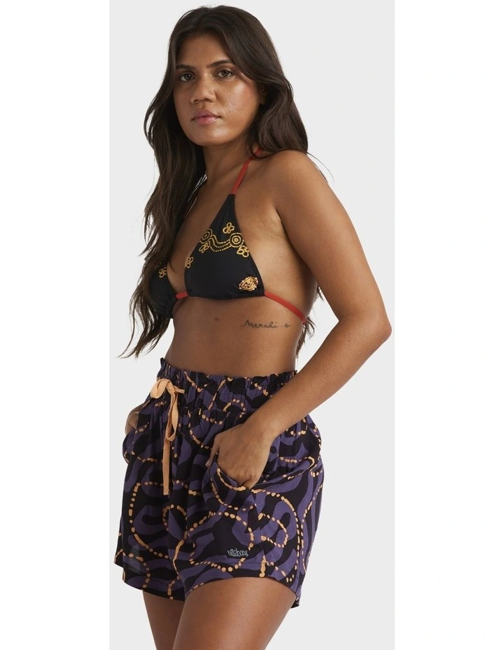 Otis Mangrove Elastic Waist Shorts Black image 3