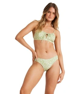 Wild West Ditsy Coco Bralette Bikini Top in Willow