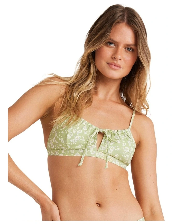 Wild West Ditsy Coco Bralette Bikini Top in Willow image 5