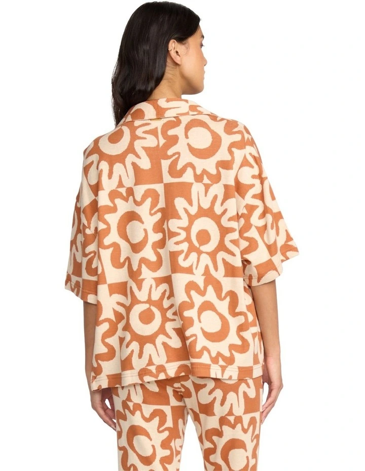 Lost Waves Short Sleeve Shirt in Brown image 2