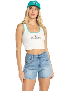Wave Out Tank Top in Grey