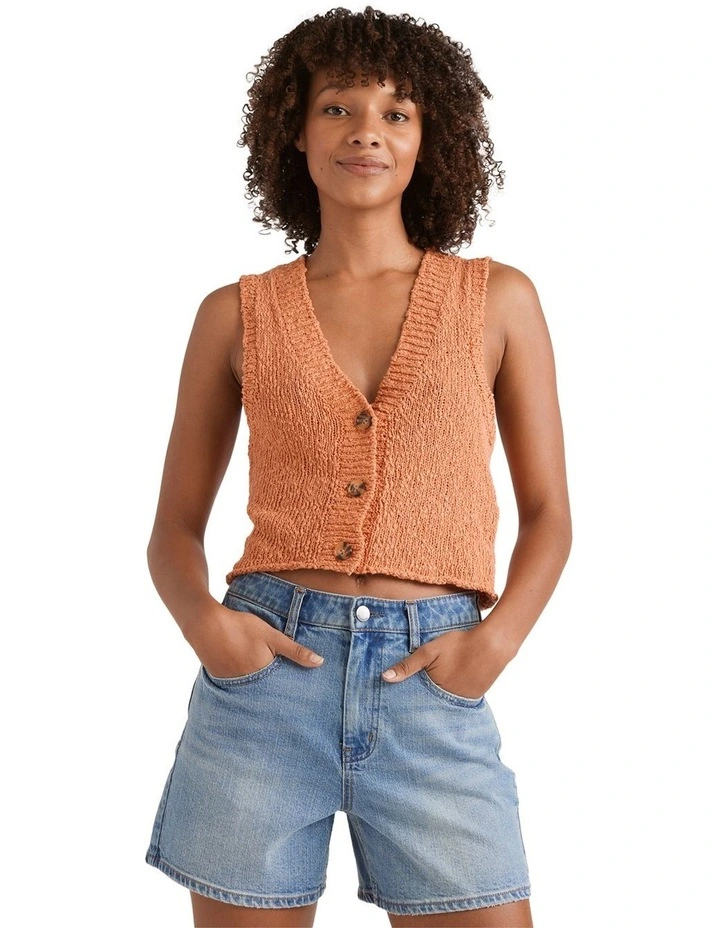 Gia Sweater Vest in Brown image 1