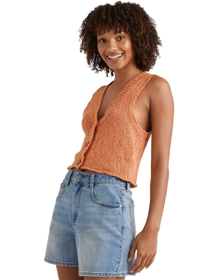 Gia Sweater Vest in Brown image 3